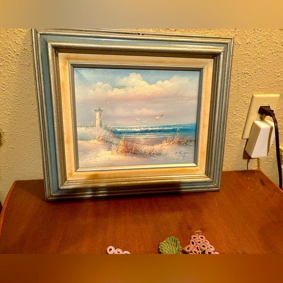 Original Vintage Framed Oil Painting Signed by J. Thompson